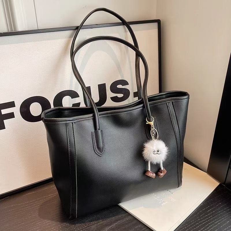 奶白拼棕托特包 | Cream & Brown Tote Bag
